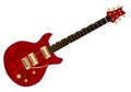 Red Double Cutaway Guitar