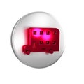 Red Double decker bus icon isolated on transparent background. London classic passenger bus. Public transportation Royalty Free Stock Photo