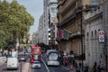 Red Double decker buses for tourists and regular transportation are very popular features of London city.