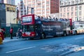 Red double decker New York City Hop on Hop off tour buses Royalty Free Stock Photo