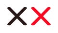Red Double X Mark for Close, Delete, or Error Status, vector design Generative AI Royalty Free Stock Photo
