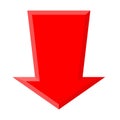 Red DOWN arrow