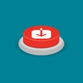 Red download button. Data loading concept. vector illustration Royalty Free Stock Photo