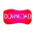 Red download button. Royalty Free Stock Photo