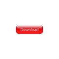 Red download button Royalty Free Stock Photo