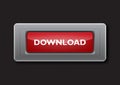 Red download button vector illustration Royalty Free Stock Photo