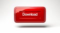 A red download button with the word download Royalty Free Stock Photo