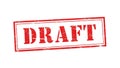 Red draft stamp Royalty Free Stock Photo