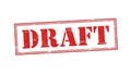 Red draft stamp Royalty Free Stock Photo