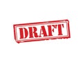 Red draft stamp isolated on white background Royalty Free Stock Photo