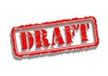 A red draft stamp on a white background Royalty Free Stock Photo