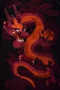 The red dragon traditional symbol of China Royalty Free Stock Photo