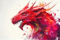 Red Dragon head portrait Royalty Free Stock Photo