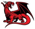 Red dragon mascot