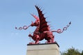 Red Dragon Memorial to 38th (Welsh) Division at Mametz Wood on the Somme Royalty Free Stock Photo