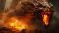 Epic Dragon: A Majestic Fire-breathing Beast In Stunning 8k Imax Style