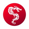 Red dragon vector illustration.