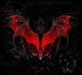 Red dragon wings Royalty Free Stock Photo