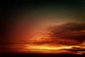 Red dramatic sky at sunset. Sky texture Royalty Free Stock Photo