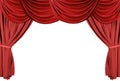 Red Draped Theater Curtains Series 3 Royalty Free Stock Photo