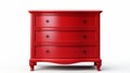Red 3 Drawer Dresser - Accurate, Detailed, And Richly Colored