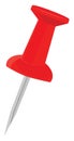 Red drawing pin, icon Royalty Free Stock Photo