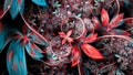 Red Fractal Flower Royalty Free Stock Photo