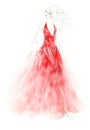 The Red Dress Fashion Illustration