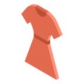 Red dress icon, isometric style Royalty Free Stock Photo