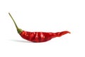 Red dried chili peppers on a white background isolated. Hot pepper Royalty Free Stock Photo