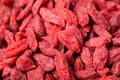 Red dried goji berries background