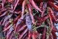 Red dried hot chily paprika from Hungary