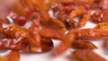 Red dried spicy cayenne piripiri pepper.