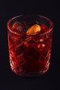 red drink cocktail in glass jar with cherry Royalty Free Stock Photo