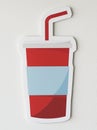 Red drinking cup beverage icon