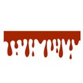 Red dripping paint drop and splash hand drawn for design Royalty Free Stock Photo