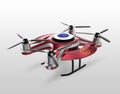 Red drone, a quadrocopter for racing on the ground