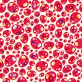 Red drops seamless pattern.