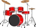 The Red Drum Set Music Instrument