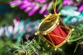 Red drum toy decorations. Royalty Free Stock Photo