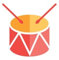 Red drum toy, icon Royalty Free Stock Photo