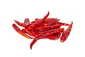 Red dry Chili pepper on white background Royalty Free Stock Photo