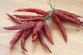 Red dry chillies Royalty Free Stock Photo