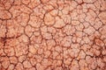 Red Dry cracked soil texture background, dry Laterite soil texture Royalty Free Stock Photo