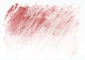 Red dry horizontal watercolor hand drawn background. Beautiful diagonal hard strokes of the paint brush.