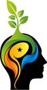 Mind tree logo Royalty Free Stock Photo