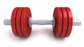 Red Dumbbells Royalty Free Stock Photo