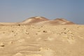 Red dunes and sands, in the Paracas desert, Peru Royalty Free Stock Photo