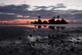 Red dusk at Willys rock. Boracay Island. Aklan. Western Visayas. Philippines