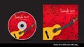 Red DVD cover design with guitar Royalty Free Stock Photo